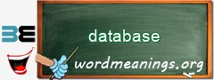 WordMeaning blackboard for database